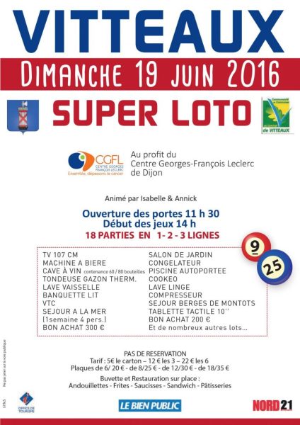 Affiche loto Vitteaux